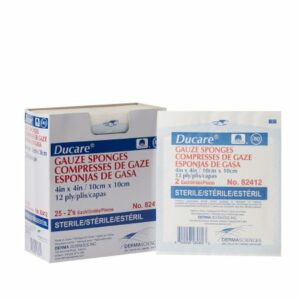 SPONGE, GAUZE 12PLY STR 2'S 4"X4" (25PK/BX 24BX/CS)