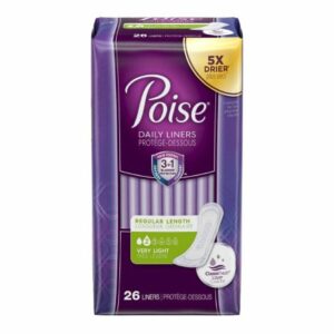 PAD, POISE PANTYLINER VERY LIGHT (26/PK 8PK/CS) KIMCLK