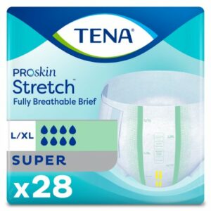 BRIEF, TENA SUPER STRCH LG/XLG(28/BG 2BG/CS) SCAPER