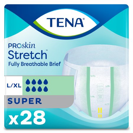 BRIEF, TENA SUPER STRCH LG/XLG(28/BG 2BG/CS) SCAPER