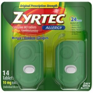 ZYRTEC, TAB 10MG 14 (24BX/CS) J&JOTC