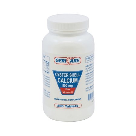 OYSTER SHELL CALCIUM, TAB 500MG +VITMN D3 200IU (250/BT)