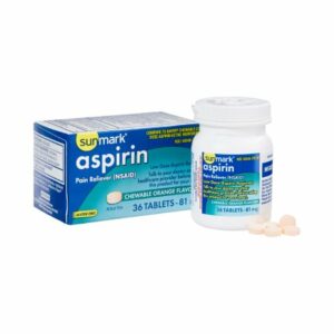 ASPIRIN, TAB CHEW ADLT 81MG S M (36/BX)