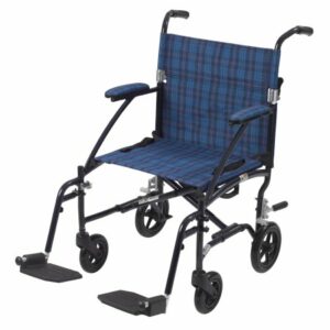 WHEELCHAIR, TRANSPORT 19" BLU