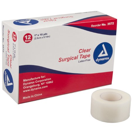 TAPE, SURG TRANSPARENT 1"X10' (12/BX 12BX/CS)