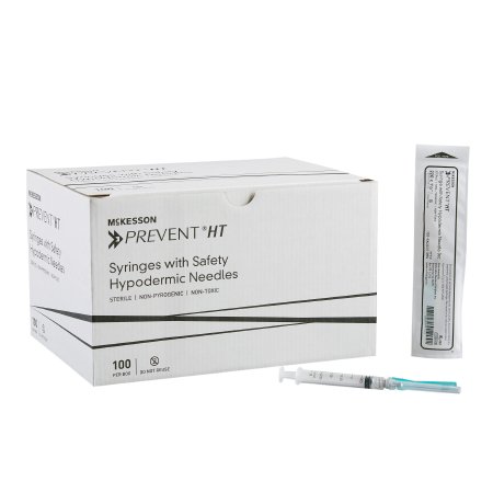 SYRINGE/NDL, SAFETY 3CC 22GX1.5" (100/BX 4BX/CS)