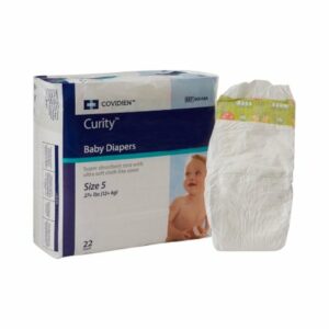 DIAPER, CURITY BABY SZ5 30+LB (22/BG 8BG/CS) KENICO