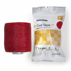 TAPE, CAST RED LF 2"X4YDS (10RL/BX)