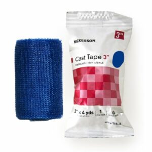 TAPE, CAST BLU LF 3"X4YDS (10RL/BX)