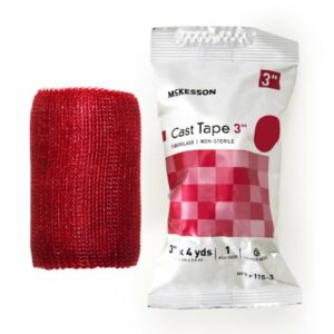 TAPE, CAST RED LF 3"X4YDS (10RL/BX)