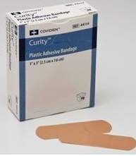 BANDAGE, ADH STRIP LF 1"X3" (50/BX 24BX/CS)           KENDAL