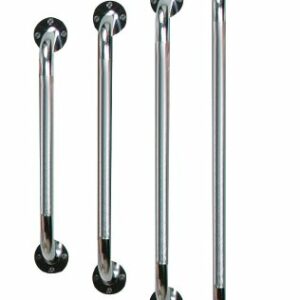 GRAB BAR, WALL KNURLED CHROME 16" (3/PK)