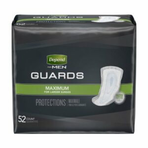 PAD, DEPEND GUARDS F/MEN MAXIMUM 5-1/2X12