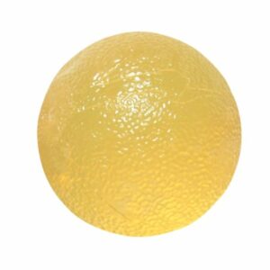 BALL, CANDO EXERCISE F/GRIP STRENGTH YLW
