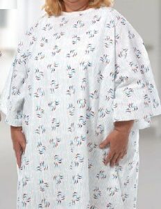 GOWN, FULL BACK RAINDROPS PLUS