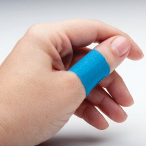 BANDAGE, KNUCKLE ADH FABRIC MTL DETECTABLE BLU (50 DERSCI