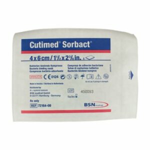 SWAB, CUTIMED SORBACT STR 1.6X2.4" (40/BX)
