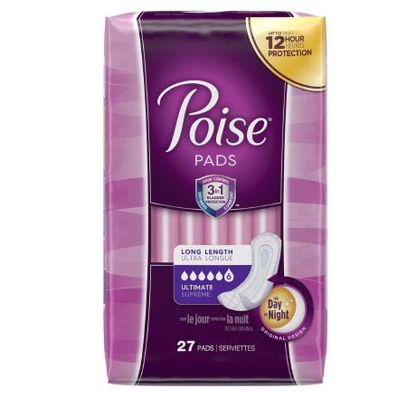 PAD, INCONT POISE ULTRA LONG (27/PK 4PK/CS) KIMPRO
