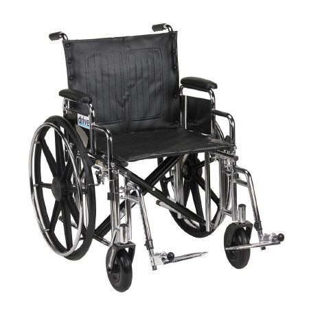 WHEELCHAIR, BARI SENTRA X HVY DUTY CHROME/BLK 20" D/S
