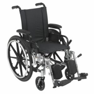 WHEELCHAIR, VIPER FLIP BCK DSKARM BLK 14" (1/CS) D/S