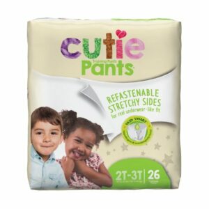 DIAPER, INCONT CUTIE PANTS MED2-3T (26/PK 4PK/CS)