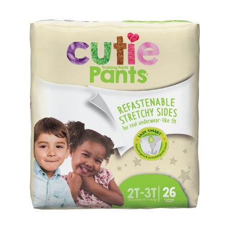 DIAPER, INCONT CUTIE PANTS MED2-3T (26/PK 4PK/CS)
