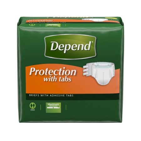 BRIEF, INCONT DEPENDS OVERNITE MAX ABSRB LG (16/PK)