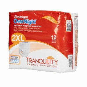 UNDERWEAR, PREM TRANQ DISP 2XLG (12/BG 4BG/CS)