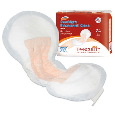 PAD, INCONT TRANQUILITY OVERNT500ML (24/BG 4BG/CS)