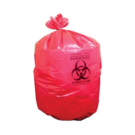BAG, BIOHAZARD CORELESS LINER RED 40X46" (200/CS) SALFLD