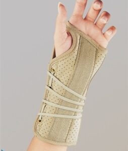 WRIST BRACE, COCK-UP SFT FIT SUEDE BGE RT SM