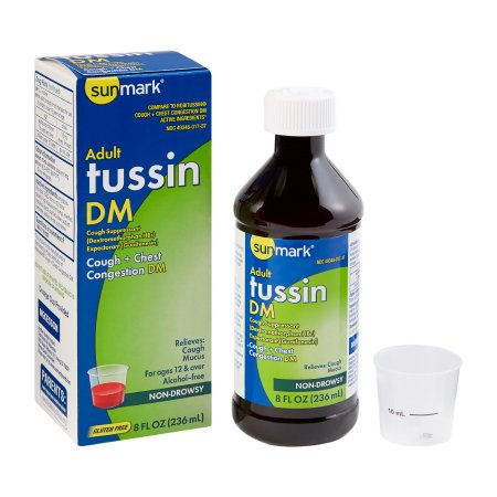 TUSSIN DM, SYRUP ALCOHOL FREE 100-10MG/5ML 8OZ
