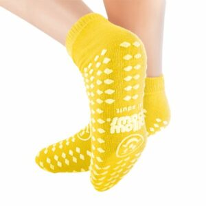 SLIPPER, SOCK,PILLOW PAWS 360 3XLG YLW(48PR/CS)