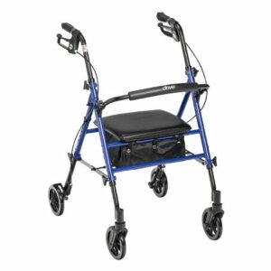 WALKER, ROLLATOR 4" WHEEL LOOPBRAKE UNIV JR BLU