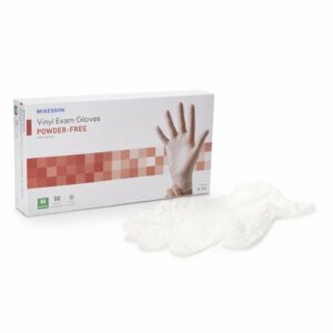 GLOVE, EXAM VNYL MED N/S (50/BX 20BX/CS)