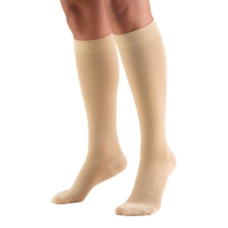 STOCKING BEL KNEE 20-30 XL BEIGE CLOSED TOE