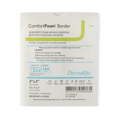 DRESSING, COMFORT FOAM 2"X2" (10/BX)