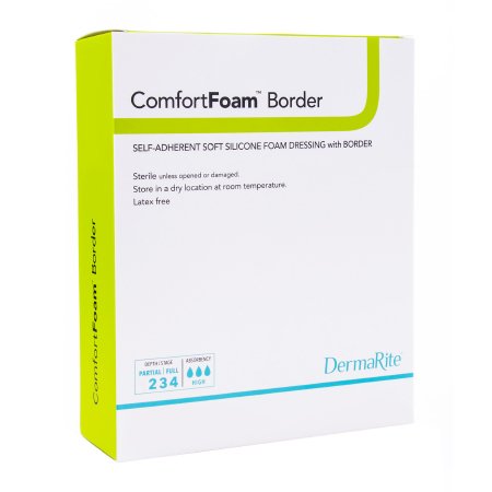 DRESSING, COMFORT FOAM BORDER 4"X8" (5/BX)