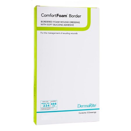 DRESSING, COMFORT FOAM BORDER 7"X7" (5/BX)