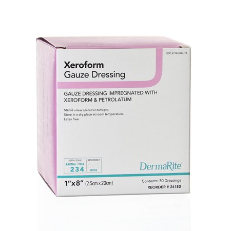 DRESSING, WOUND PETROLATUM XEROFORM 1"X8" (50/BX)