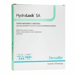 DRESSING, HYDRALOCK SUPER ABSORBENT 6"X10" (10/BX)