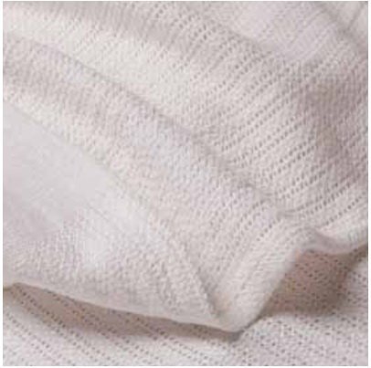 BLANKET THERMAL 66X90 WHT 100% COTTON