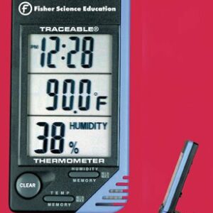 THERMOMETER, W/HUMIDITY & CLOCK MONITOR