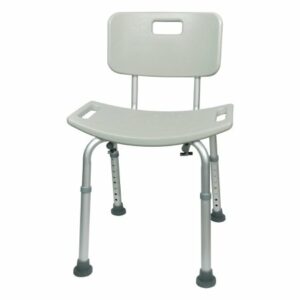 BENCH, BATH W/BACK ALUM FRAME 300LBS