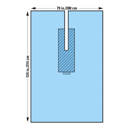 DRAPE, SURGICAL U STR 80"X124"(16/CS)