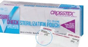 POUCH, STERILIZATION SURECHEC 5.25X10 (200/BX 10BX CROSTX