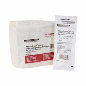 BANDAGE, CONFORMING GAUZE STR 4" (12RL/BG 8BG/CS)