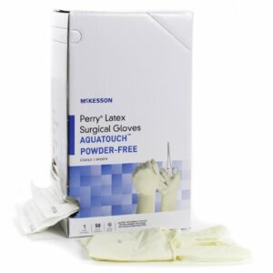 GLOVE, SURG LTX 9.0 STR2 SMTH AQUATOUCH (50PR/BX 4BX/CS)