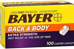 ASPIRIN BCK&BODY PAIN, CAPL XS500-32.5MG (100/BX)