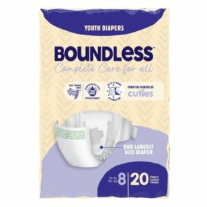 DIAPER, YOUTH CUTIES BOUNDLESSUNSX SZ8 (20/BG 4BG/CS)